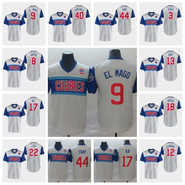 

9 Javier Baez El Mago 2019 Little League Classic Jersey Kyle Schwarber Schwarbs Bryant KB Rizzo Tony Willson Contreras Venezue Baesball