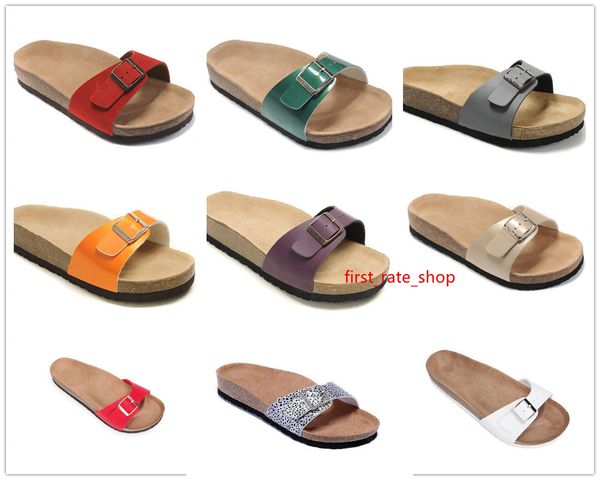 

fashion brand arizona men flat heel sandals women multaicolor summer casual shoes buckle genuine leather wholesale