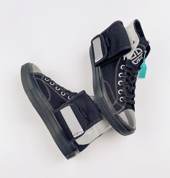 

lay zhang chuck 1970s joint name white pocket high-casual sports shoes light blue jelly midsole velcro men and women shoes, Black;red