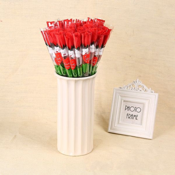 

30 day bear valentines red silk roses with pieces/lot cartoon simulation party flower artificial decoration wedding decoration vjdew