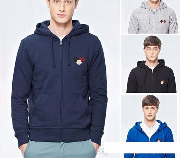 

2019 spring new arrival mens island cardigan designer hoodies sweatshirt casual cotton sportswear mens stone jacket 0503, Black