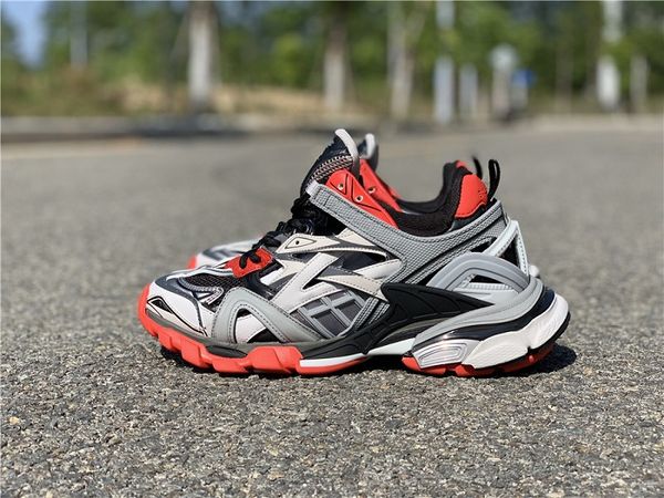 

new paris tess gomma 4.0 red track led luxury designer triple basketball casual mens womens shoes des chaussures zapatos box