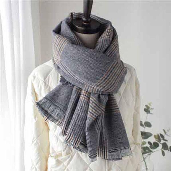 

горячие продажи зима теплая tiebiao шарф девушки студенты лоскутное вязание шерсть шеи женщины гавань ветер с двойной платок прилив, Blue;gray