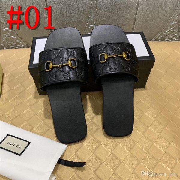 

20fw flip flop genuine leather slip on italian black shoes casual flat 2019 slippers soft beach men sandals summer designer slides con19, Blue;gray