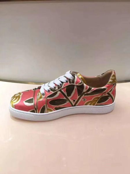 

red bottoms glitter sparkle casual red bottom low cut fashion leather suede party wedding men women shoes size 36-47 shoes with box lll