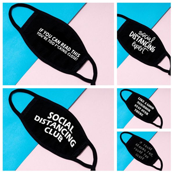 

2020 english alphabet printing face mask dust mask washable reusable designer mask 6 styles t2i51044