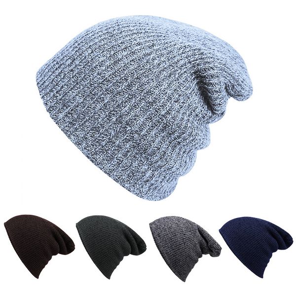

oeak winter comfortbale soft slouchy beanie collection baggy various styles hat 2019 new, Blue;gray
