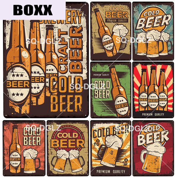 

ремесло пиво металлическая вывеска старинные таблички металлические пластины паб декор кафе жестяные вывески ретро пивная зона подарок