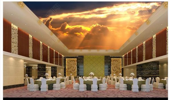 

3d p custom ceiling mural wallpaper interior decoration hd sky sunlight refraction l lobby ceiling ceiling background mural