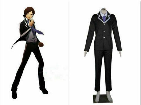 

hot! shin megami tensei: персона 2 тацуя суоу косплей костюм, Black;red