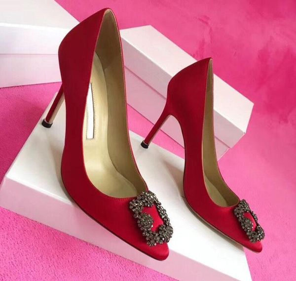 

2019 brand designer party wedding shoes bride women ladies sandals fashion dress shoes pointed toe high heels leather glitter pumps