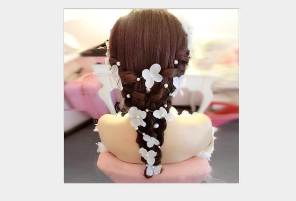 

flowers full of stars korean bride headdress flower hair, Slivery;golden