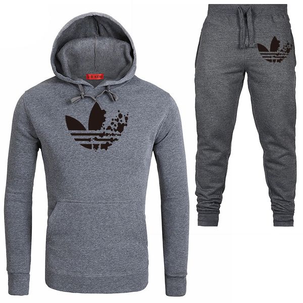 

a di hoodie sweatshirt men/women new fashion hoodies sweatshirts+sweatpants suits 2019 autumn winter warm fleece hooded, Black