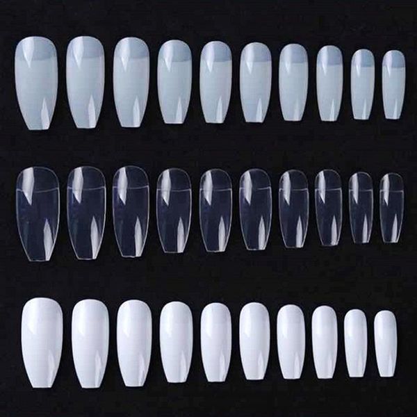 

100pcs boxed half stick ballet piece fake nail piece nail tool, Red;gold