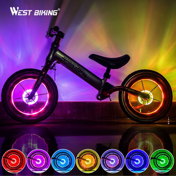 

smart led bicycle wheel light bike front tail hub spoke one lamp with 7 color 18 modes rechargeable kids bike light