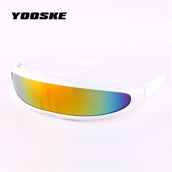 

yooske x-men individuality sunglasses mercury lens laser glasses travel windproof sun glasses robots eyewear, White;black