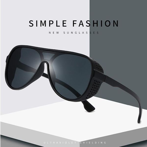 

mizho minus reflection effects pilot goggle tony star sunglasses men steampunk designer punk sun glasses women mirro 2020