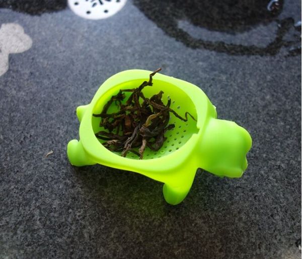 

силиконовые зеленый черепаха shaped чай infuser многоразовые ситечко кофе трава фильтр для дома сыпучих листьев диффузор аксессуары