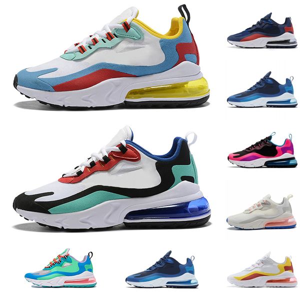 

nike air max 270 react бесплатная доставка 2020 react т мужчины тренеры тройной bauhaus optical синий void белый presto женщин дизайнер откр, Black