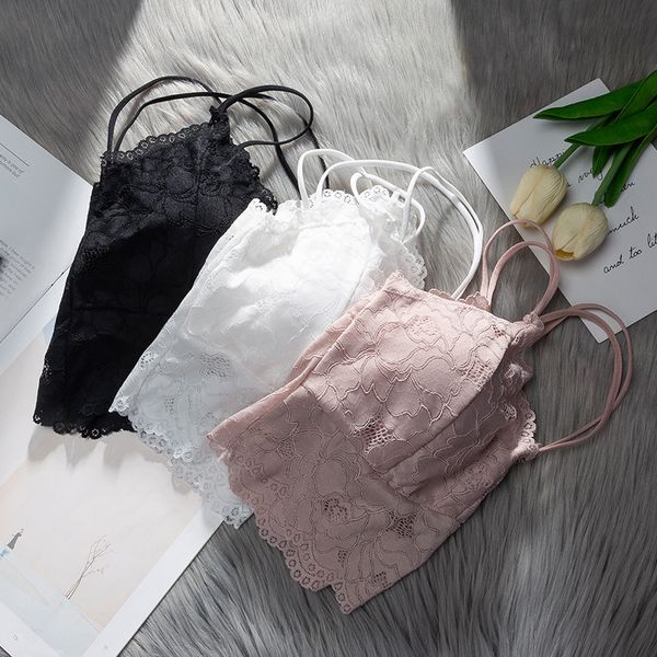 

lace women bras wire lingerie ladies underwear solid color thin seamless tube fashion female soft casual bralette, Red;black