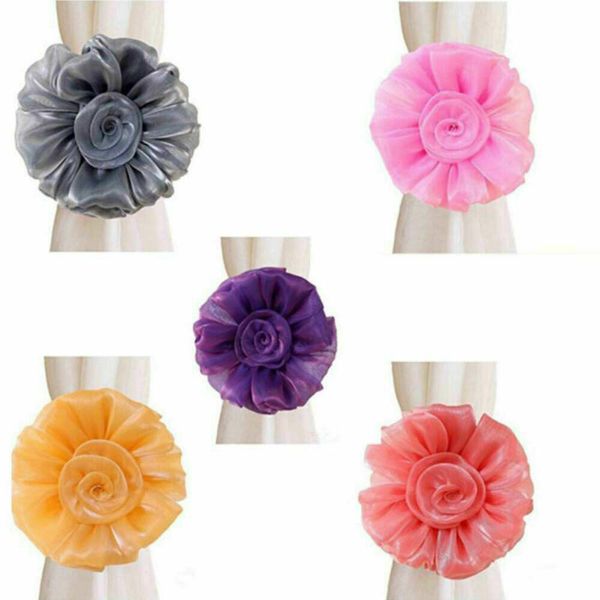 

modern room buckle holder magnetic curtain tieback flower strap window flower curtain tieback clip-on rose tie holder decor