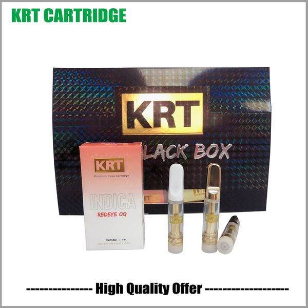

Gold White KRT Vape Cartridges 0.8ml 1.0ml Ceramic Glass Tank Empty Vape Packaging Carts 510 Thread Vaporizer Atomizer