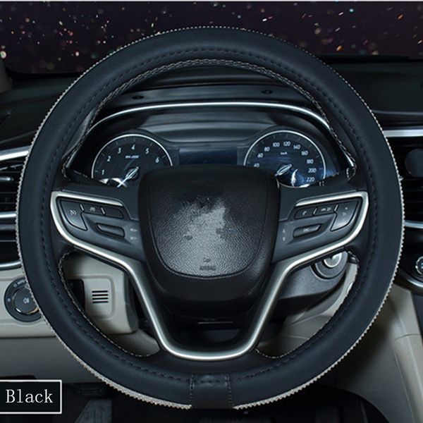 

universal sports leather car steering wheel cover for 99% car 37cm-38cm steering wheel size auto parts braid