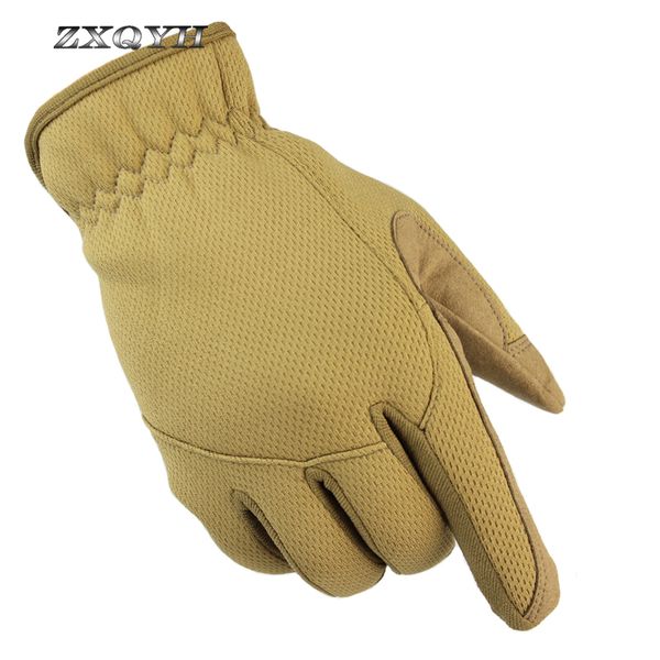 

zxqyh men's camouflage gloves full finger army combat tactical gloves camouflage shooting bicycle paintball, Black
