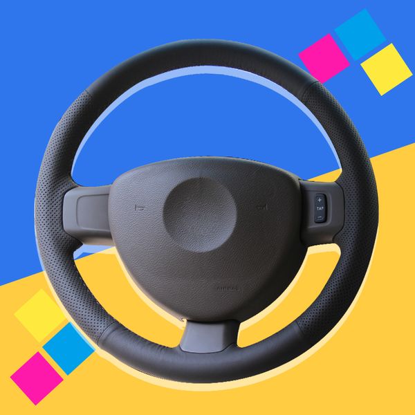 

auto braid on the steering wheel cover for gl8 2006-2014 hand stitched interior diy car braiding wheel covers car-styling