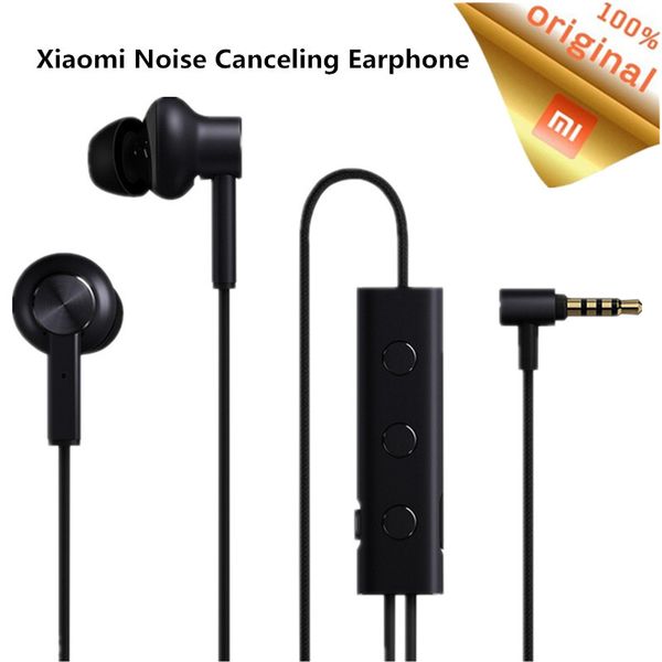 

original xiaomi anc active noise cancelling earphone in-ear 3.5mm jack interface mic line volum control for xiaomi a1 redmi 4x