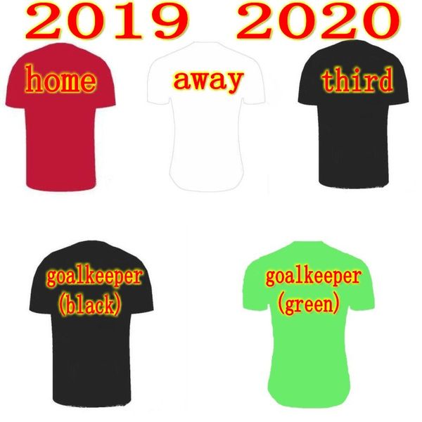 

The red fan occer jer ey 19 20 alah kid football hirt home away third men cami eta de futbol goalkeeper black goalie green uniform