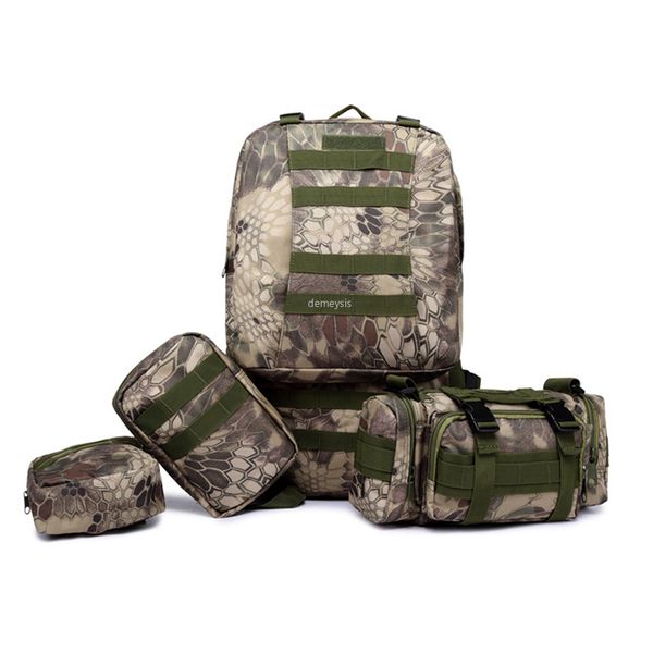 

50l waterproof tactical backpack large capacity outdoor camping travel trekking backpacks molle climbing mountaineering bag