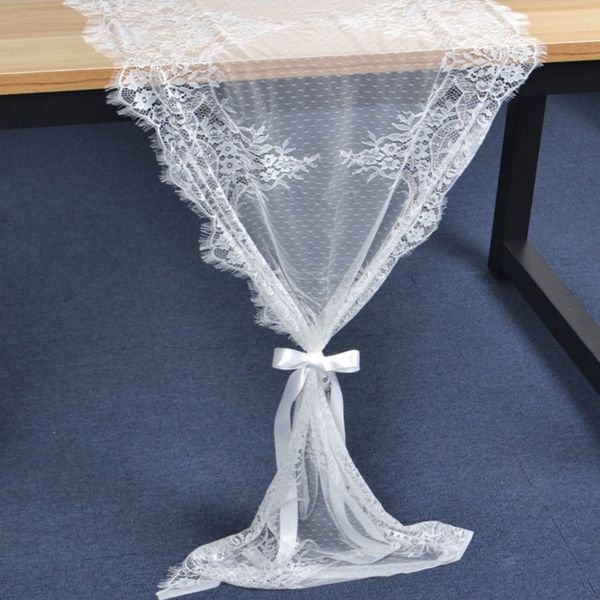 

white lace flower table runner tablecloth table cover home table decorations
