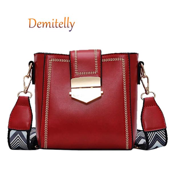 

new style striped wide shoulder strap women's handbag fashion lock one shoulder messenger bag luxury ladies tote bag wallet