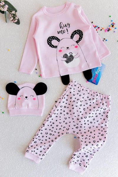 

figured 3-piece baby girl suit baby's sets, White