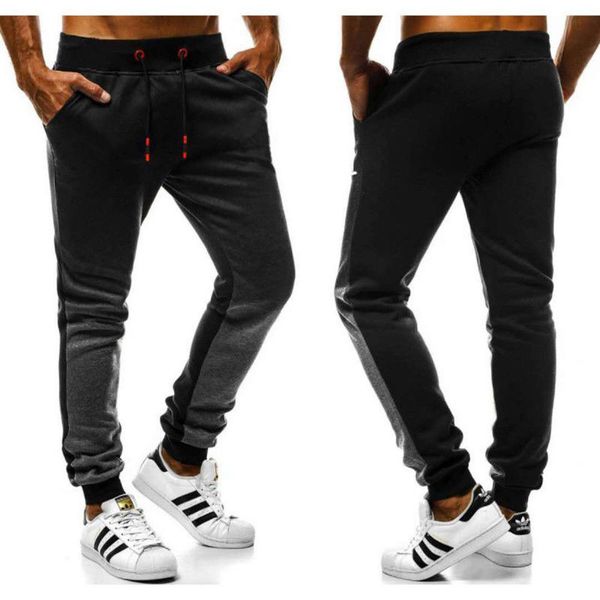 

men casual gradient sweatpants male winter elastic waist pencil joggers pants sportswear workout trousers slackslong pants