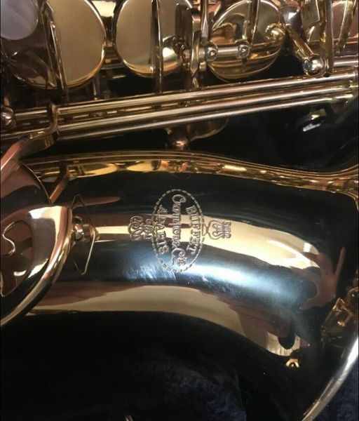 Buffet Crampon Cie um latão Paris Alto Saxophone E plana Saxofone ouro Lacquer NeMusical Instrumento Sax com caso e Acessórios