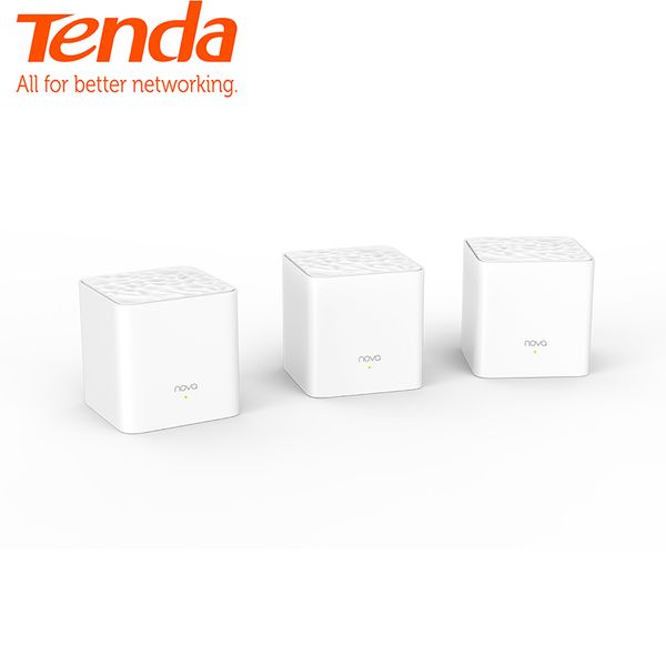 

tenda nova mw3 whole home mesh wifi gigabit system with ac1200 2.4g/5.0ghz wifi wireless router and , app remote manage