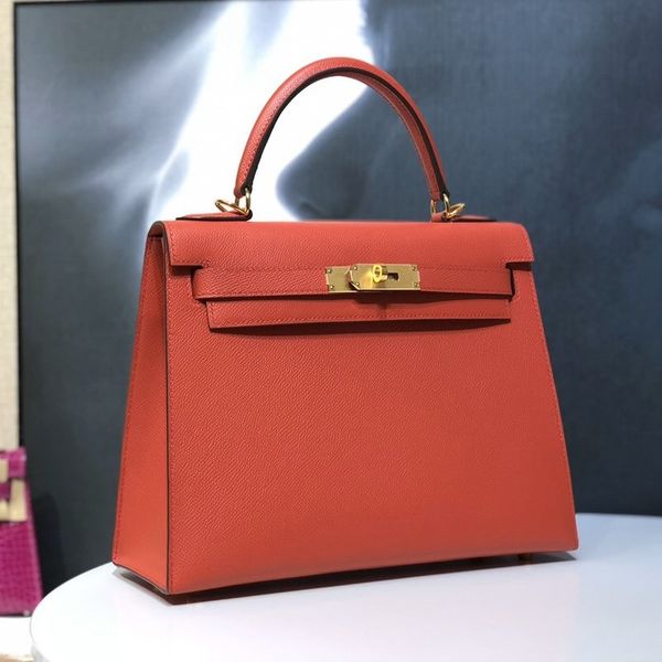 

fashion hand-stitched imported german epsom calfskin series designer luxury tote bag ladies handbag wallet big red dhl ing