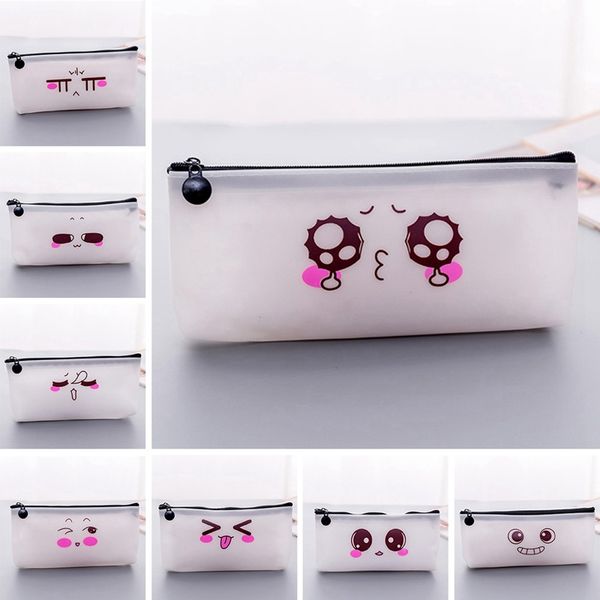 

cute expression pencil bag large capacity pencil case stationery storage organizer case school supply student prize