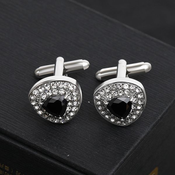 

simple fashion french cufflinks luxury dinner party ceremony dress shirt decorative accessories cuff links woman man gift, Silver