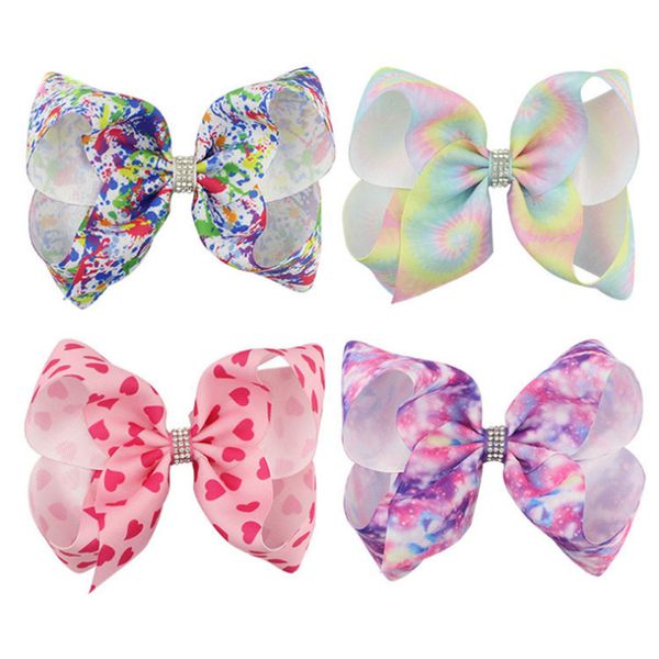 4 Styles Cute Girls Hair Clips Jojo Siwa Unicorn Hair Clips Large Flash Sparkle Bows Dance Cheerleader Hair Bow Dhl Jy267 Hair Accessories For Girls