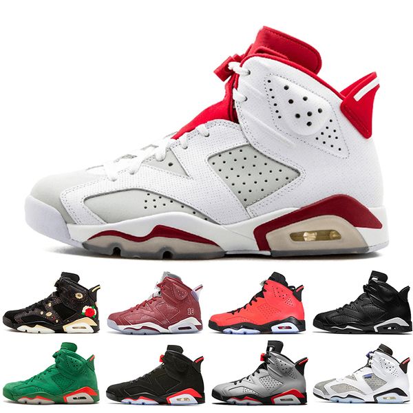 

Newest 2019 Bred VI 6 6s Mens Basketball Shoes Infrared 23 3M Reflective Tinker Gatorade Green Red Blue Men Sport Sneakers Designer Trainers