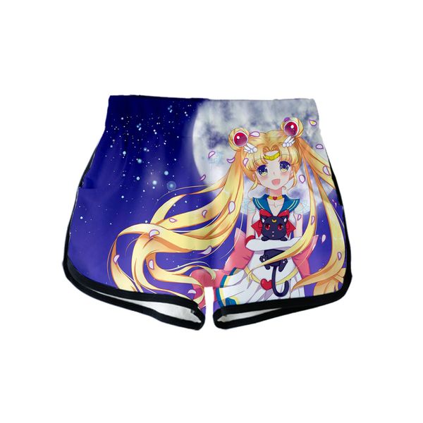 

summer anime sailor moon shorts cute casual fashion summer kpop women harajuku shorts gothic shorts, White;black