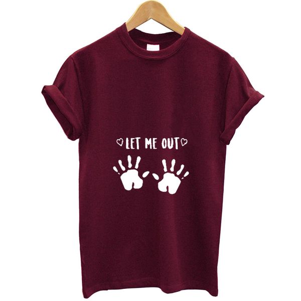 

let me out printed women t shirt cotton short sleeve o-neck funny summer 2019 streetwear casual tshirt woman clothing brand, White