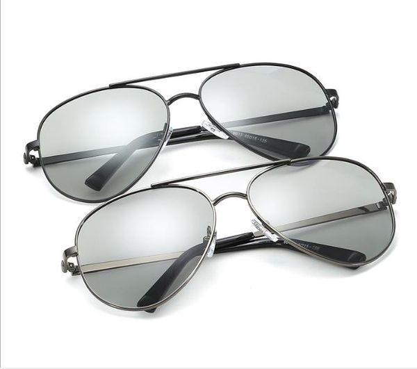 

новый поляризационные солнцезащитные очки металлический каркас очки приливные поляризационный зеркало жаба, White;black