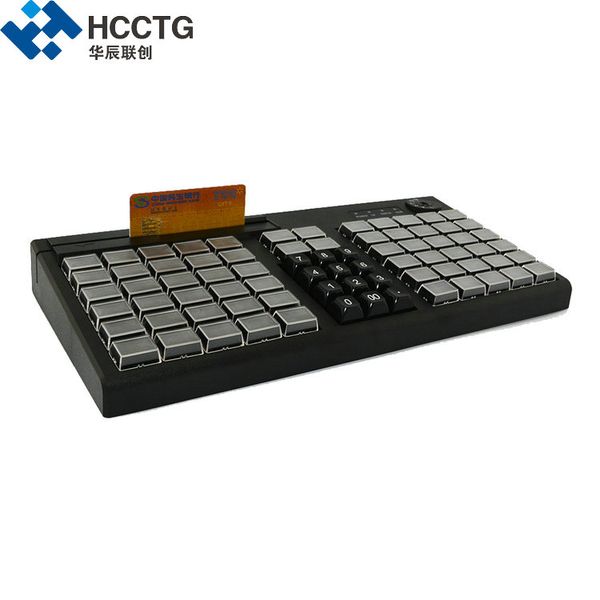 

membrane type key switch 76 key programming pos keyboard with magnetic card reader kb76m