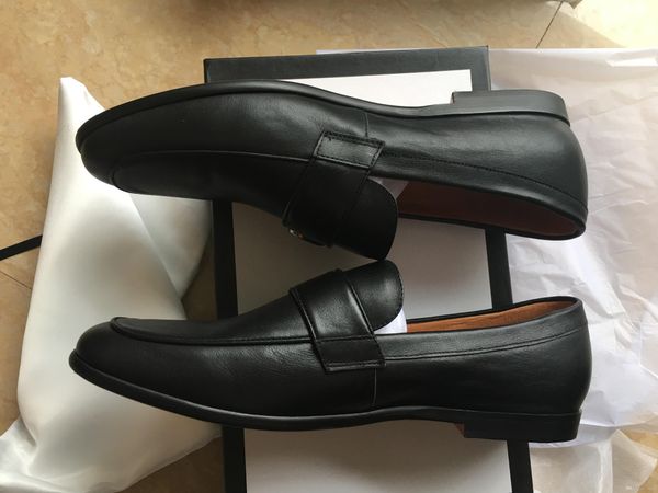 

with box designer brand men's dress shoes,breathable casual doug shoes,men flats shoes brand designer flats shoes casual slip-on shoes, Black