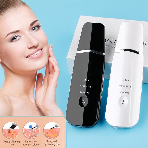 Alta Quility Ultrasonic Skin Scrubber Spatula Facial Cleaner Peeling Massagem Profunda Limpeza De Limpeza Equipamento