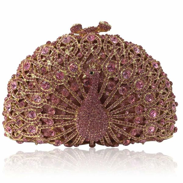 

crystal diamond chain evening bags handbags women bags hollow out crystal rhinestone evening clutch bag